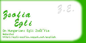 zsofia egli business card